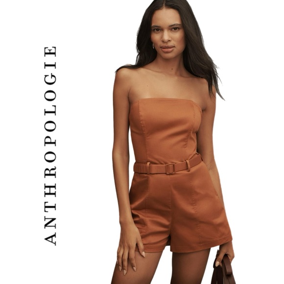 Anthropologie Maeve Strapless Bustier Romper L - Picture 1 of 9